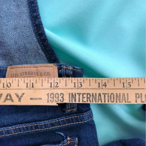 Host Pick! LEVI’S Denim Overalls with  Red and White Straps - Picture 12 of 13